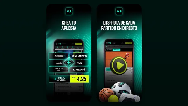 Capturas oficiales de la app de Versus en la App Store de España
